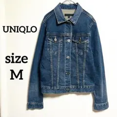 美品　ユニクロ　UNIQLO デニムジャケット Gジャン M ブルー　レディース