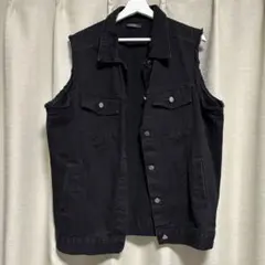SHAGGIE ブラック デニム ベスト