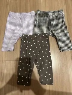 ベビー七部丈パンツ 3点セット ８０㎝（UNIQLO）まとめ売り