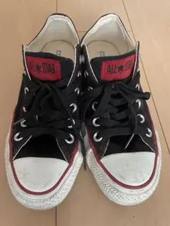 CONVERSE ALL STAR ブラック/レッド ローカット