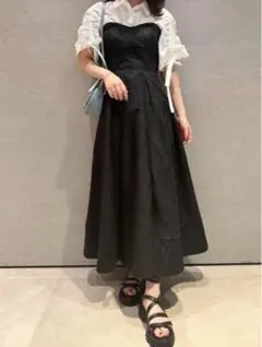 SNIDEL ジャガードベアドッキングワンピース　サイズ0