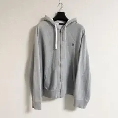 ポロ ラルフローレン スウェット フルジップパーカー XXL グレー 裏起毛