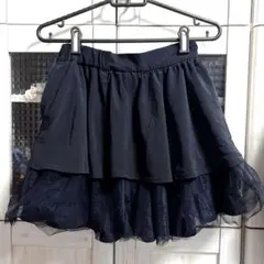 グレイル　GRL ブラック　黒　スカート　キュロット　フレア　レース