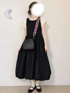 la chic baton ダブルフリル カフタンドレス ホワイト リネン 美品 la chic baton ダブルフリル カフタンドレス ホワイト リネン 美品