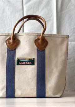 ブルー系の美カラー！バキバキ！80s〜 L.L.BEAN レザーハンドルトート