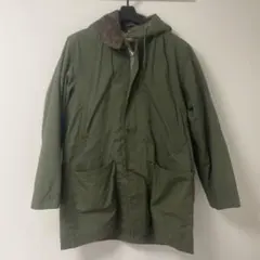 オリーブグリーン モッズコート ファー付き