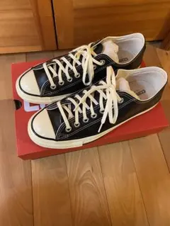 【美品】CONVERSE ALL STAR ブラックレザー スニーカー