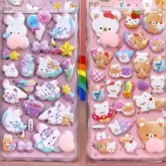 ピンセット付◆お尻ぷにぷにシール 立体シール 3Dシール マシュマロシール ２枚