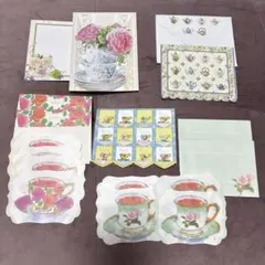 Hallmark レターセット ティーカップ柄 カードまとめ売り