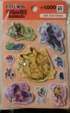 韓国限定　ポケモン　ウォーターシール　シャカシャカシール