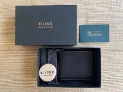 WILD SWANS WINGS　コードバン　ブラック×ブラウン　二つ折り財布のサムネイル