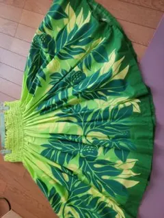 パウスカート　グリーン系　フラダンス