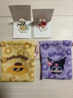 サンリオキャラクターズ マーカーチャーム サマーバケーション、日焼け プチ巾着