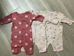 ロンパース・カバーオール 3点セット 60cm 人気　プチバトー　baby 3m