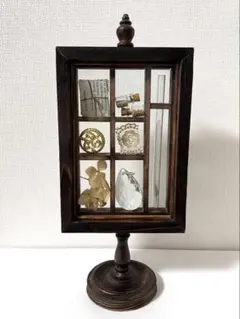 【最終価格】アンティーク調インテリア 額縁×ガラス置物