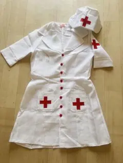 子供用 ナース服 コスプレ衣装 ナースキャップ付き