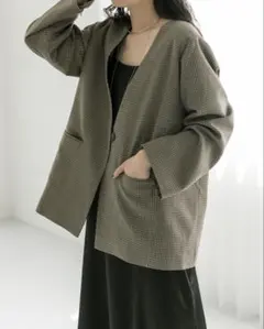 mystic ノーカラージャケット