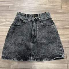 WEGO グレー デニムミニスカート XS キッズにも