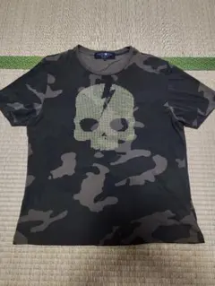 HYDROGEN メンズ Tシャツ 迷彩 スカル スタッズ　ビックシルエットのサムネイル