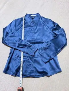 GAP シルクシャツネイビー　XS