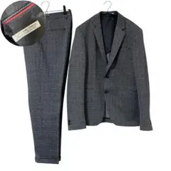 極美品 ZARA ザラ 4WAYストレッチ グレンチェック柄 スーツセットアップ