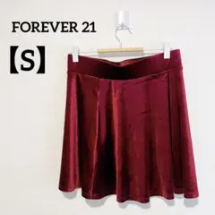 美品✨FOREVER 21 バーガンディ フレアスカート【S】