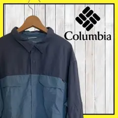 Columbia ボタンダウンシャツ ダークグレー/ライトグレー