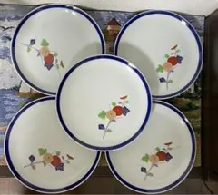 花柄皿 5枚セット