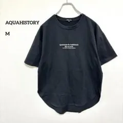AQUAHISTORY オーバーTシャツ ブラック Mサイズe597のサムネイル