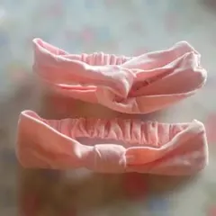 ピンクのヘアバンド 2個セット 約16cm 約14cm