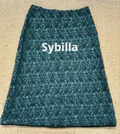 シビラ　刺繍スカート　総レース　グリーン　Mのサムネイル