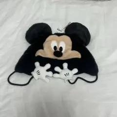 ミッキーマウス 耳付き帽子 フリース