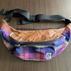 チャムス　チェック柄ボディバッグ・ウエストポーチ