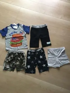 美品！夏物子供用Tシャツ&ハーフパンツ　5点セット