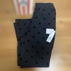 未使用品❗️ドット柄パンツ ブラック S