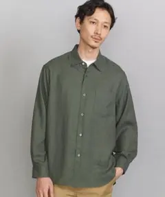 ☆BY ライト リネンタッチ ワイドフォルム テーパード シャツ☆のサムネイル