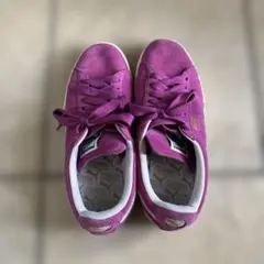 PUMAプーマ　パープル スエード スニーカー　37