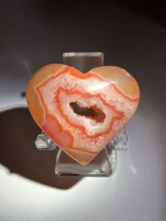 瑪瑙　アゲート　天然石　笑口　ジオード　ハート　置物　インテリア　パワーストーン