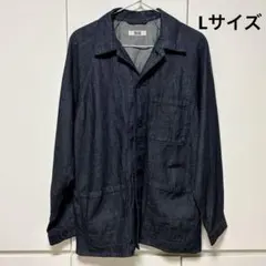 UNIQLOユーティリティデニムジャケット（コットンリネン）　カバーオール　濃紺