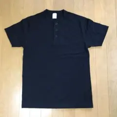 新品黒M ユナイテッドアスレ 5.6オンス ヘンリーネック半袖Tシャツ