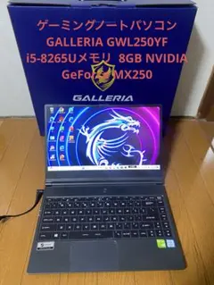 ゲーミングノートパソコン　GALLERIA GWL250YF i5-8265U