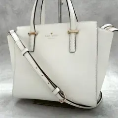 美品✨ケイトスペード 2way ショルダーバッグ ハンドバッグ ホワイト レザー