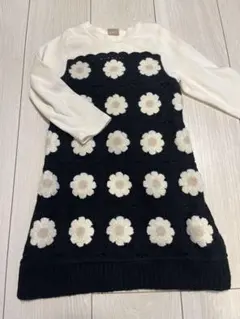 petit main 花柄ワンピース 100 秋冬 おしゃれ