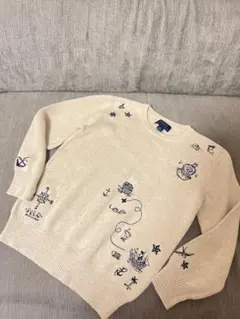 レア/ポロラルフローレン　刺繍ニット　トップス　美品