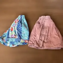 キッズ用ショートパンツセット（花柄・ピンク）　ハンドメイド