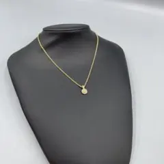 227 ニナリッチ　ゴールド チェーンネックレス ラウンドストーン付き