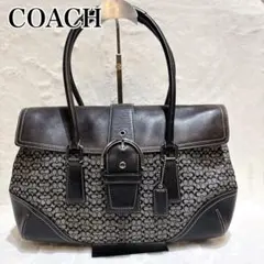 COACH SOHO signature shoulder bag black