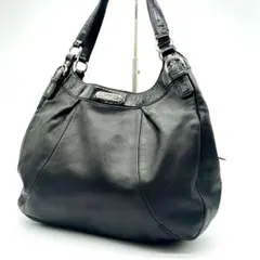 【COACH】ショルダーバッグ レザー 黒 大容量 A4可