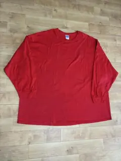 00s〜GILDAN 無地 ロンT 5XL 超ビックサイズ 赤 古着 - メルカリ