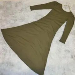 ✨良品✨ ボンジュールサガン F ワンピース カットソー ワッフル 万能 カーキ